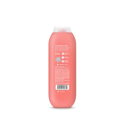 Pour shot of Method Island Mist shampoo suggests easy application and even distribution.