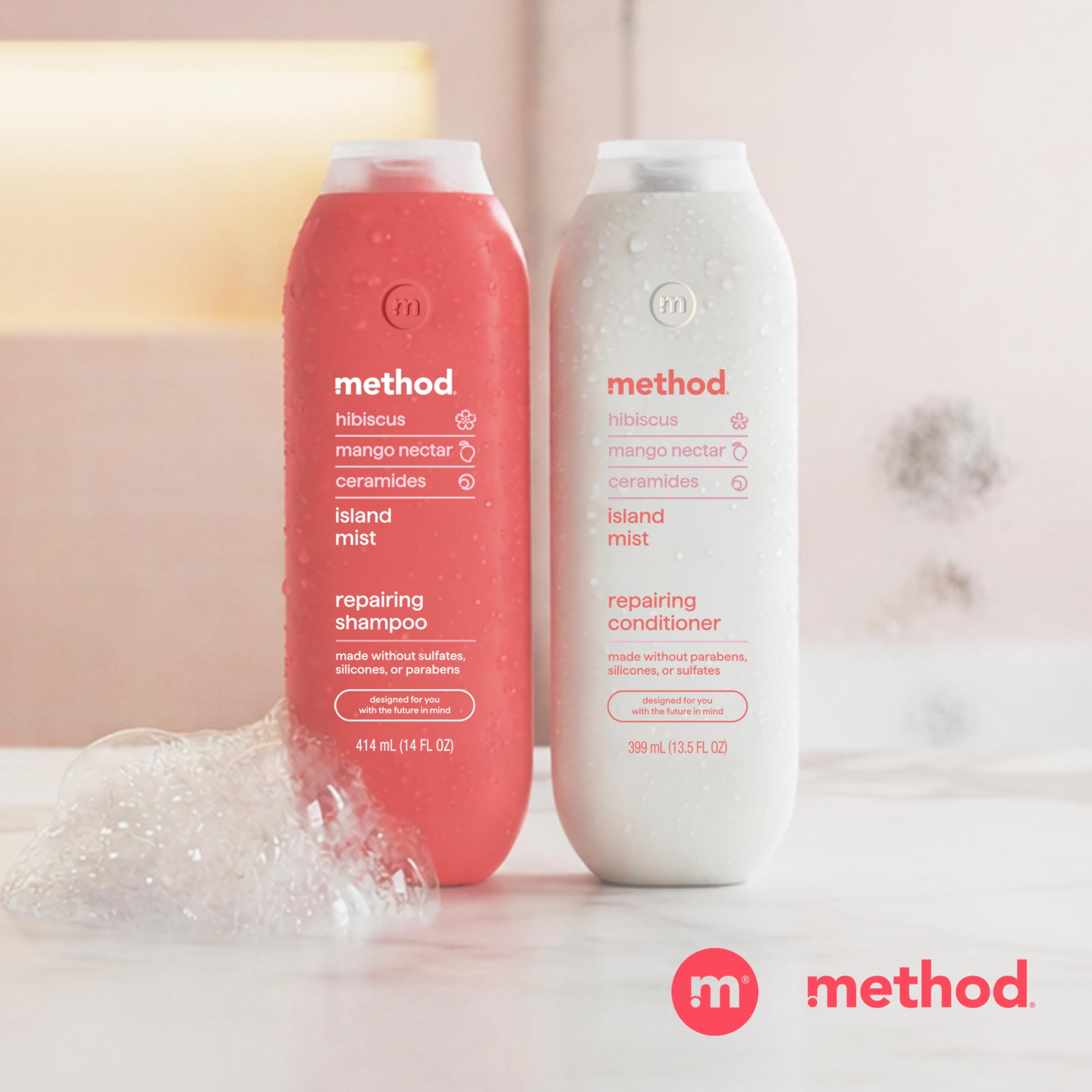 Method Island Mist bottle made with 80% PCR plastic highlights sustainability.