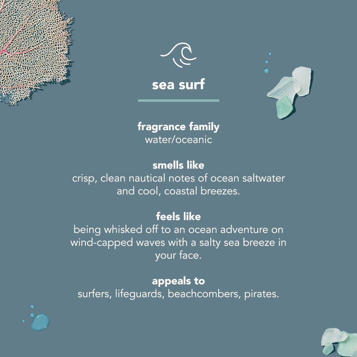 Method Sea y Surf: empaque minimalista para la rutina de cuidado facial.