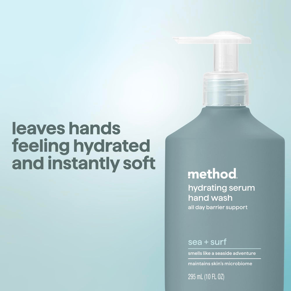 Allantoin and glycerin in Method Sea + Surf support skin comfort.