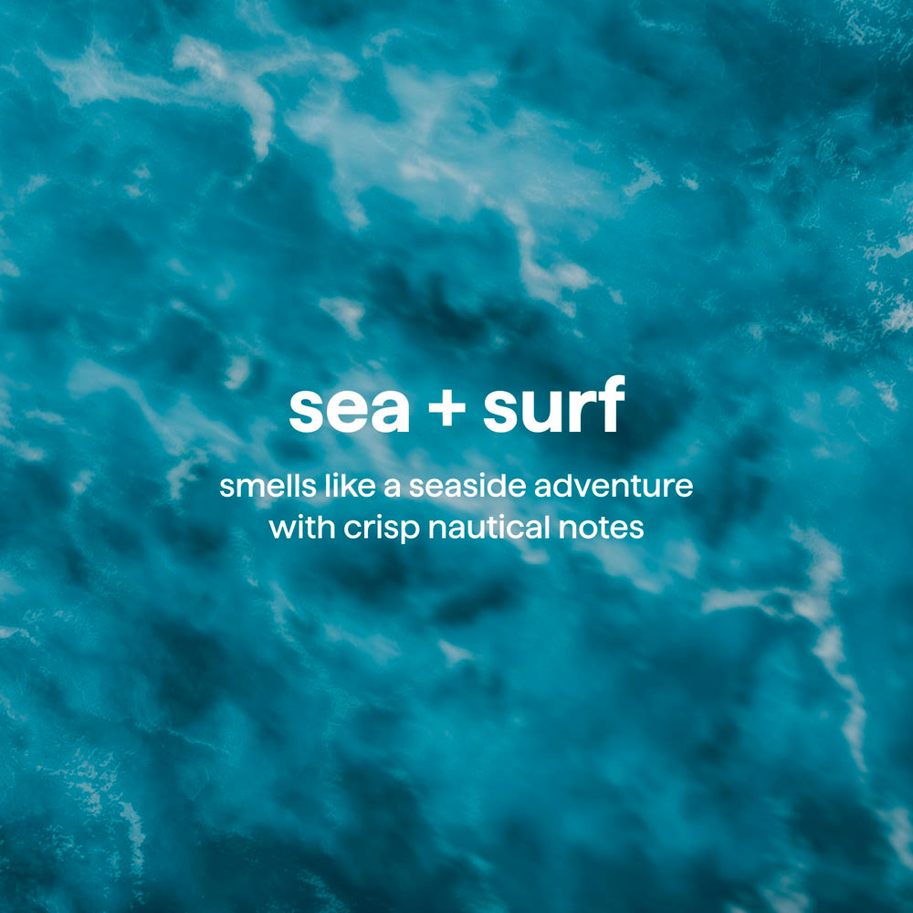 80% PCR recycled plastic bottle for Method Sea + Surf hand wash.