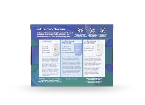 Method Simply Nourish body wash trio back label visible for ingredients