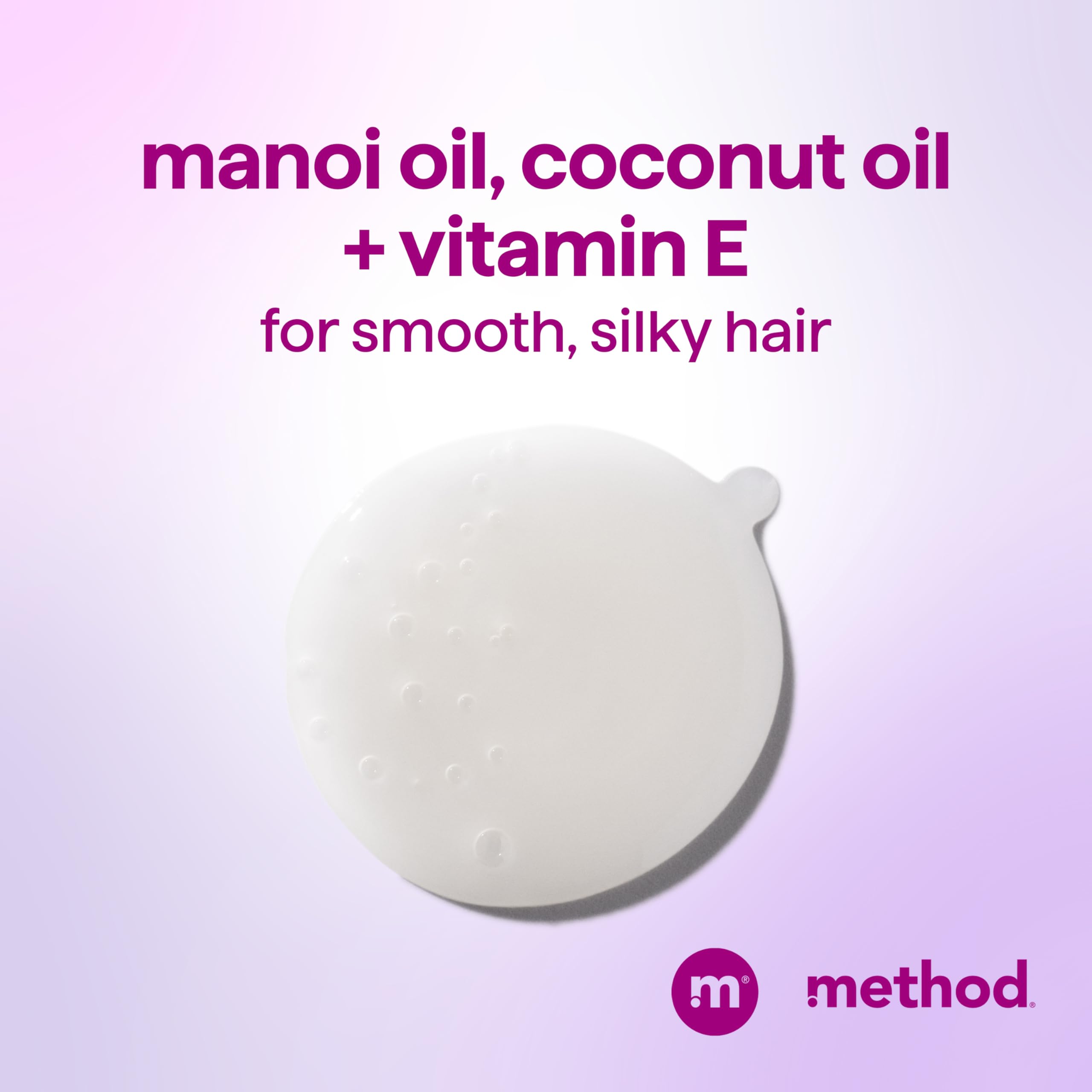 Pour-ready Method Smoothing Shampoo bottle highlighting easy application