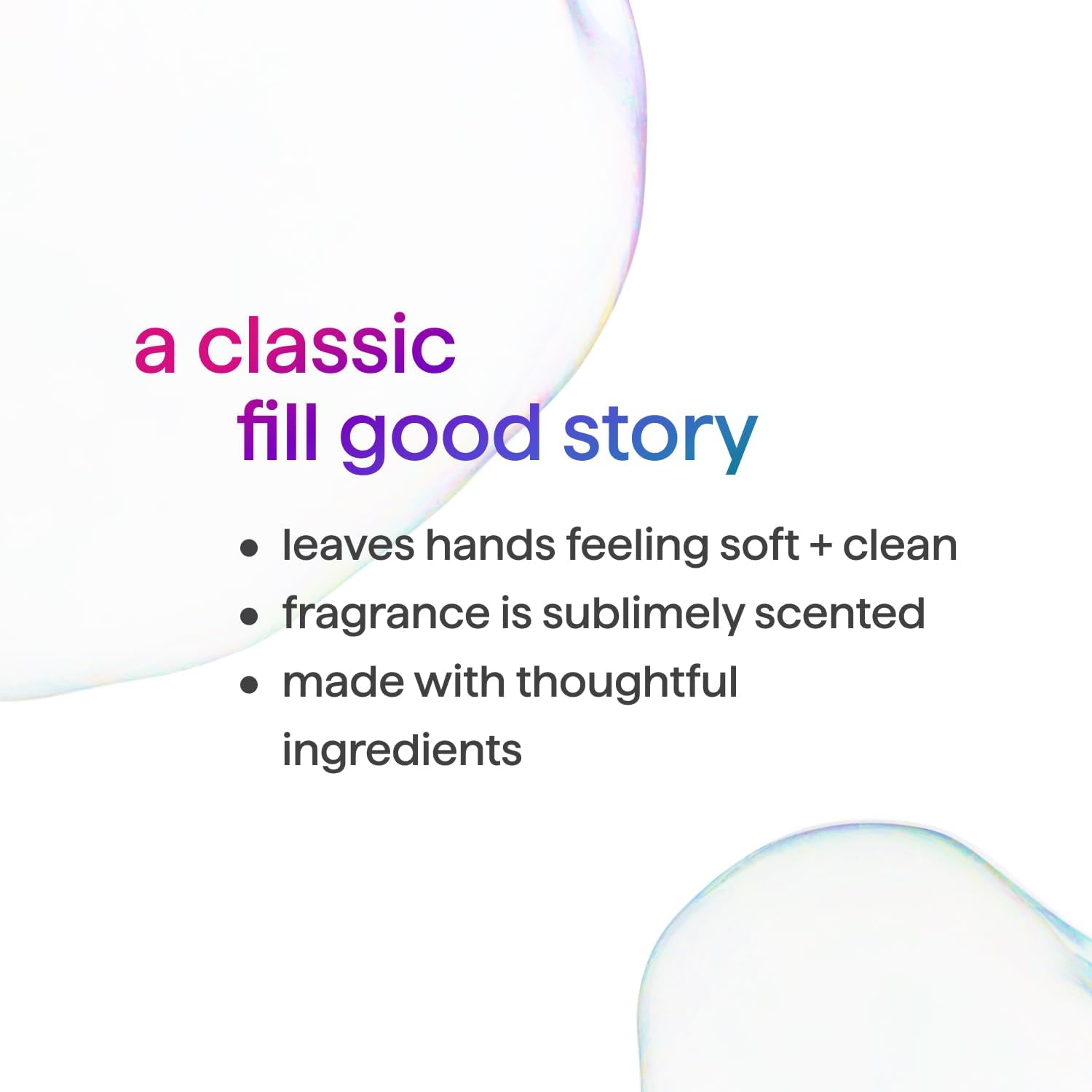Method Waterfall refill foam closeup illustrates soft cleansing foam.