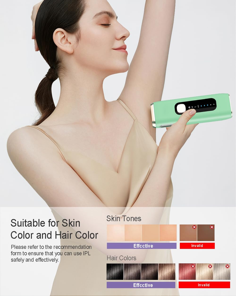 MEUKPE IPL device for back: efficient full-body coverage with auto mode