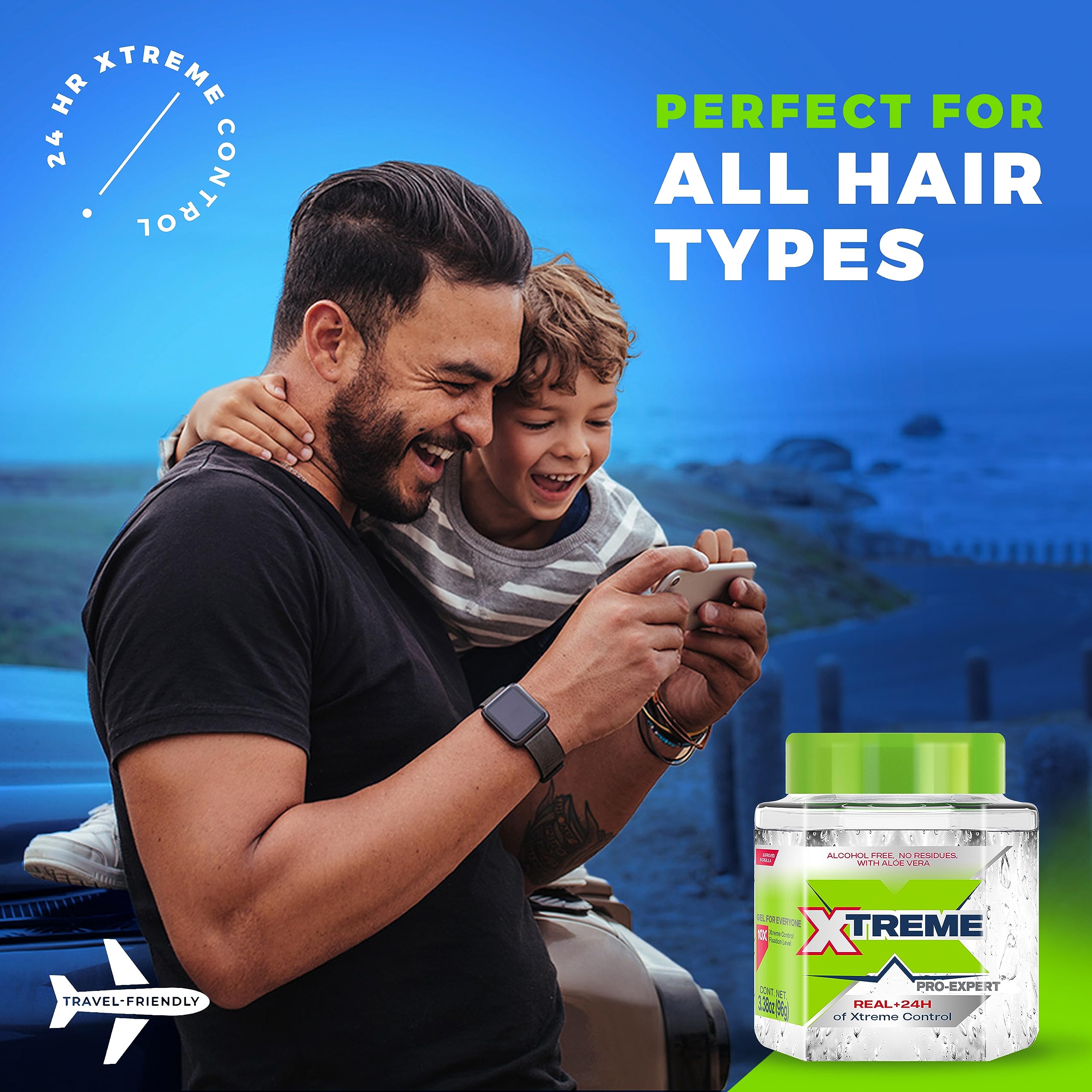 Clear formula provides strong hold without visible product buildup.