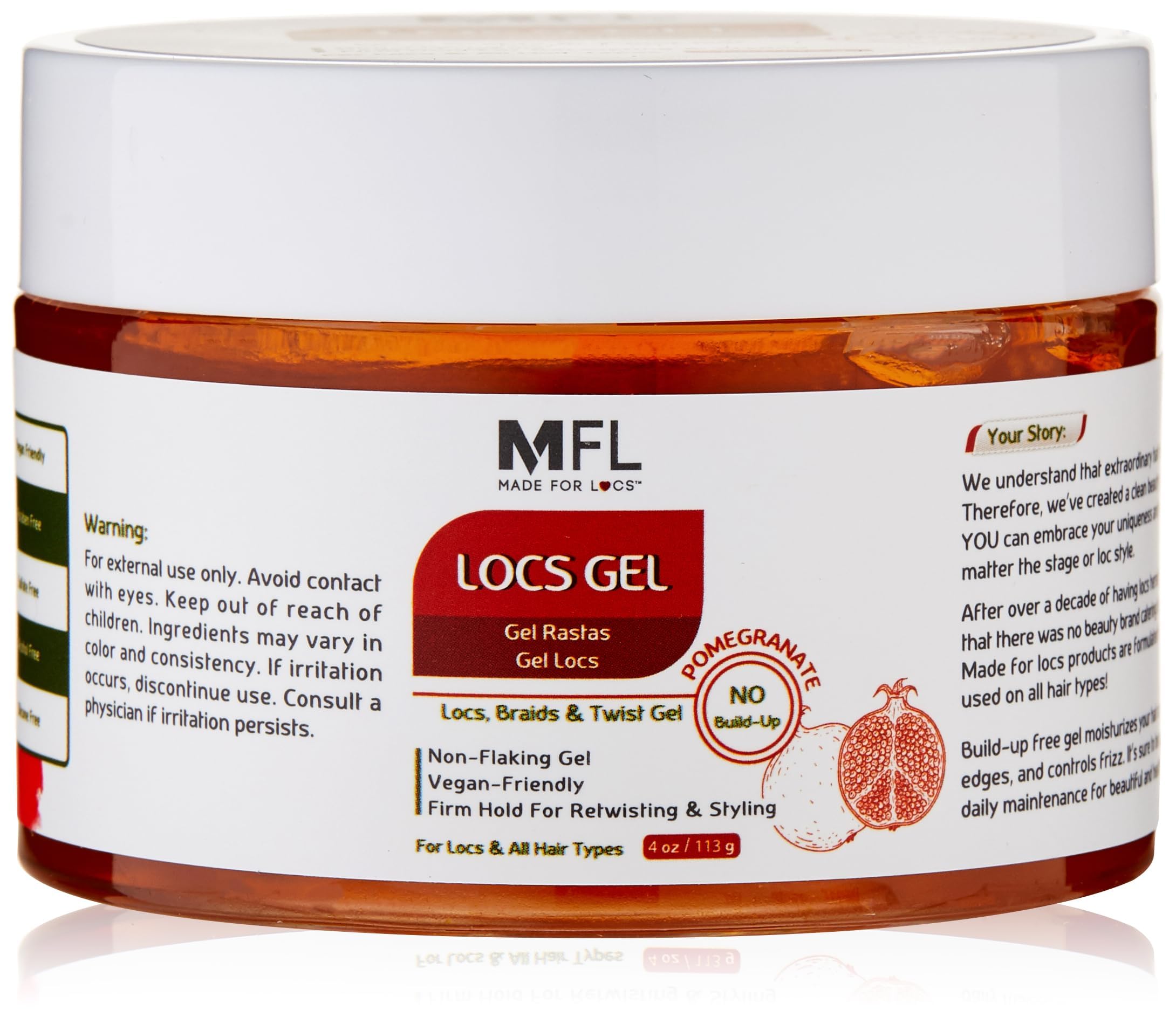 MFL MADE FOR LOCS fórmula vegana cuida los mechones.