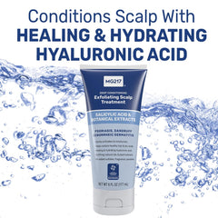 MG217 hyaluronic acid hydration close-up highlighting moisture for scalp comfort.