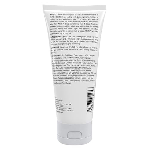 MG217 scalp exfoliation action removing flakes for renewed scalp clarity.