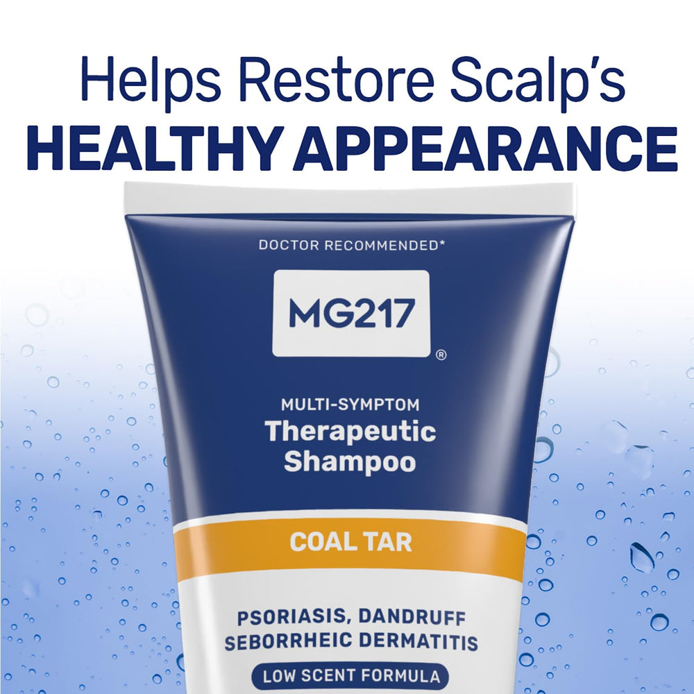 MG217 close-up shows scalp itching and flakes