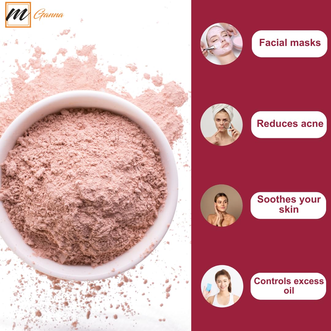 mGanna Rose Clay Powder soap crafting scene highlights versatile ingredient.