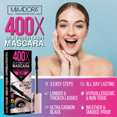 Mia Adora 400X mascara lengthening effect on lashes