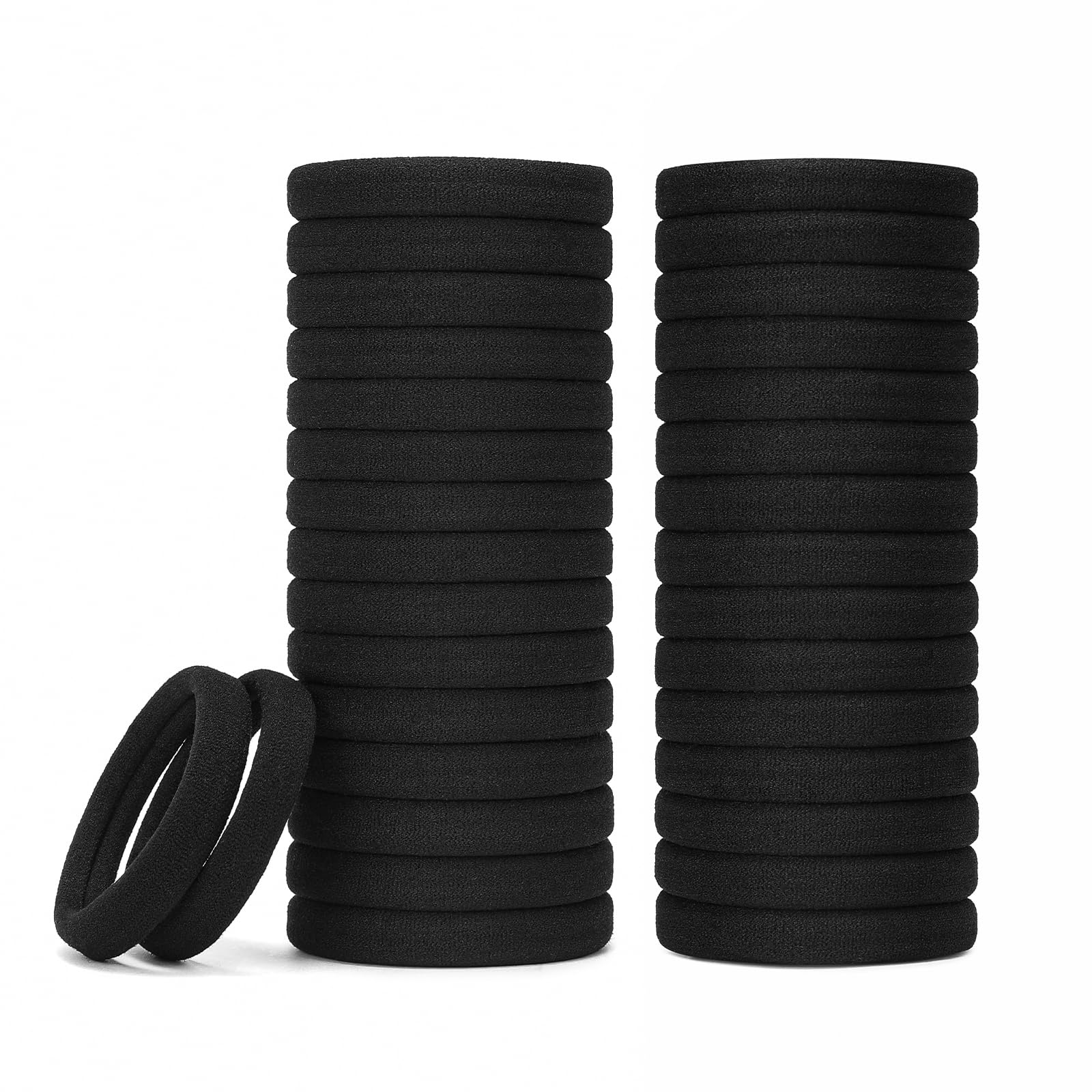 Mia Klein gomas negras 5 cm extra gruesas para cabello grueso, agarre firme.
