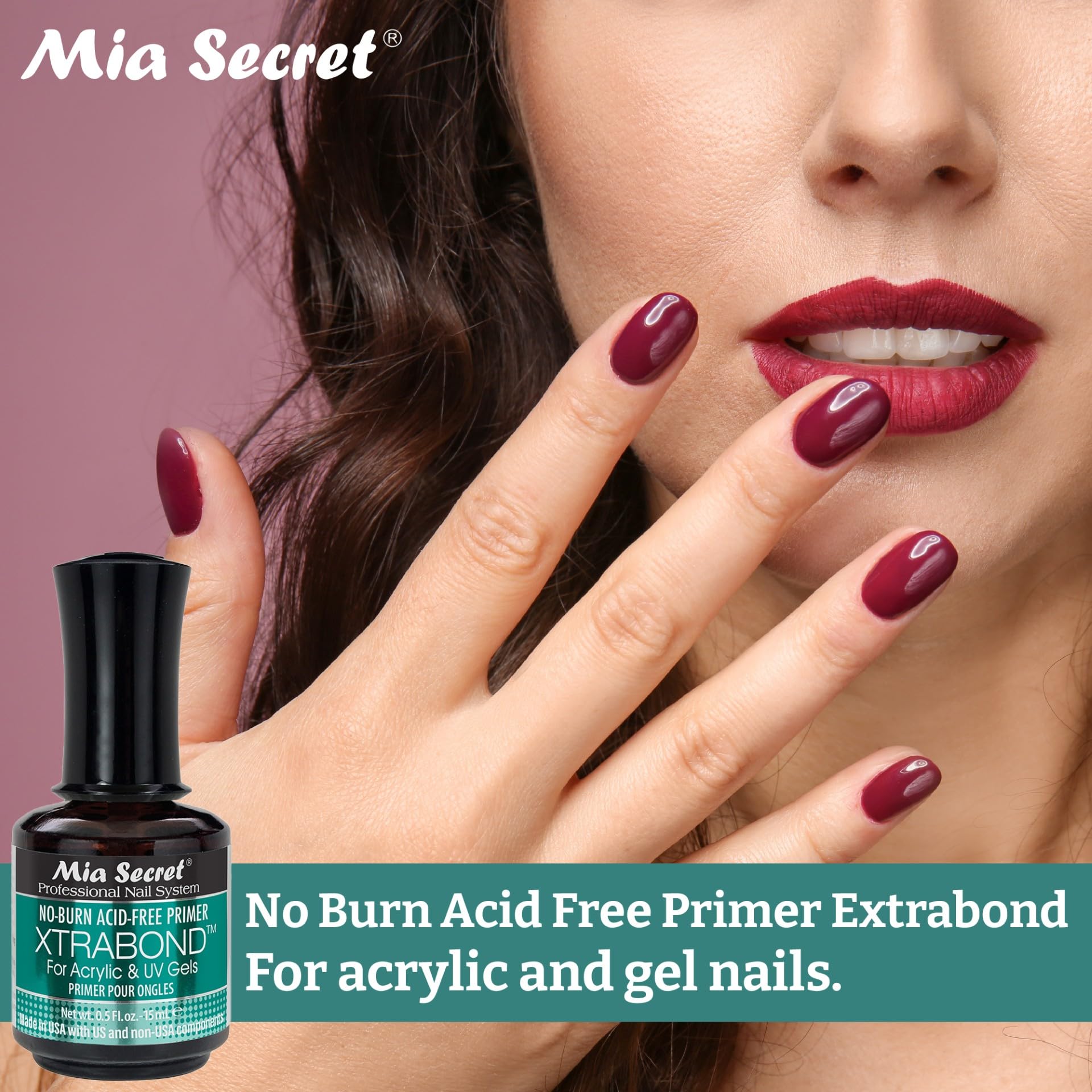Mia Secret adhesión fuerte para uñas con primer seguro