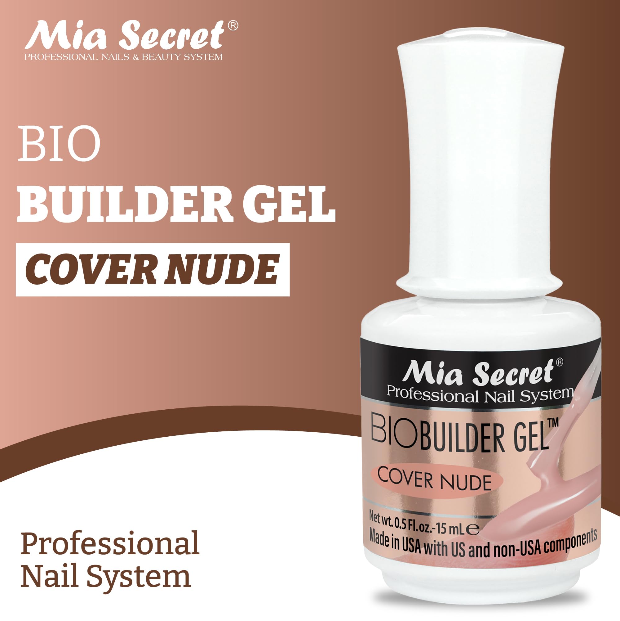 Aplicación de Mia Secret Bio Builder en uñas, guía visual