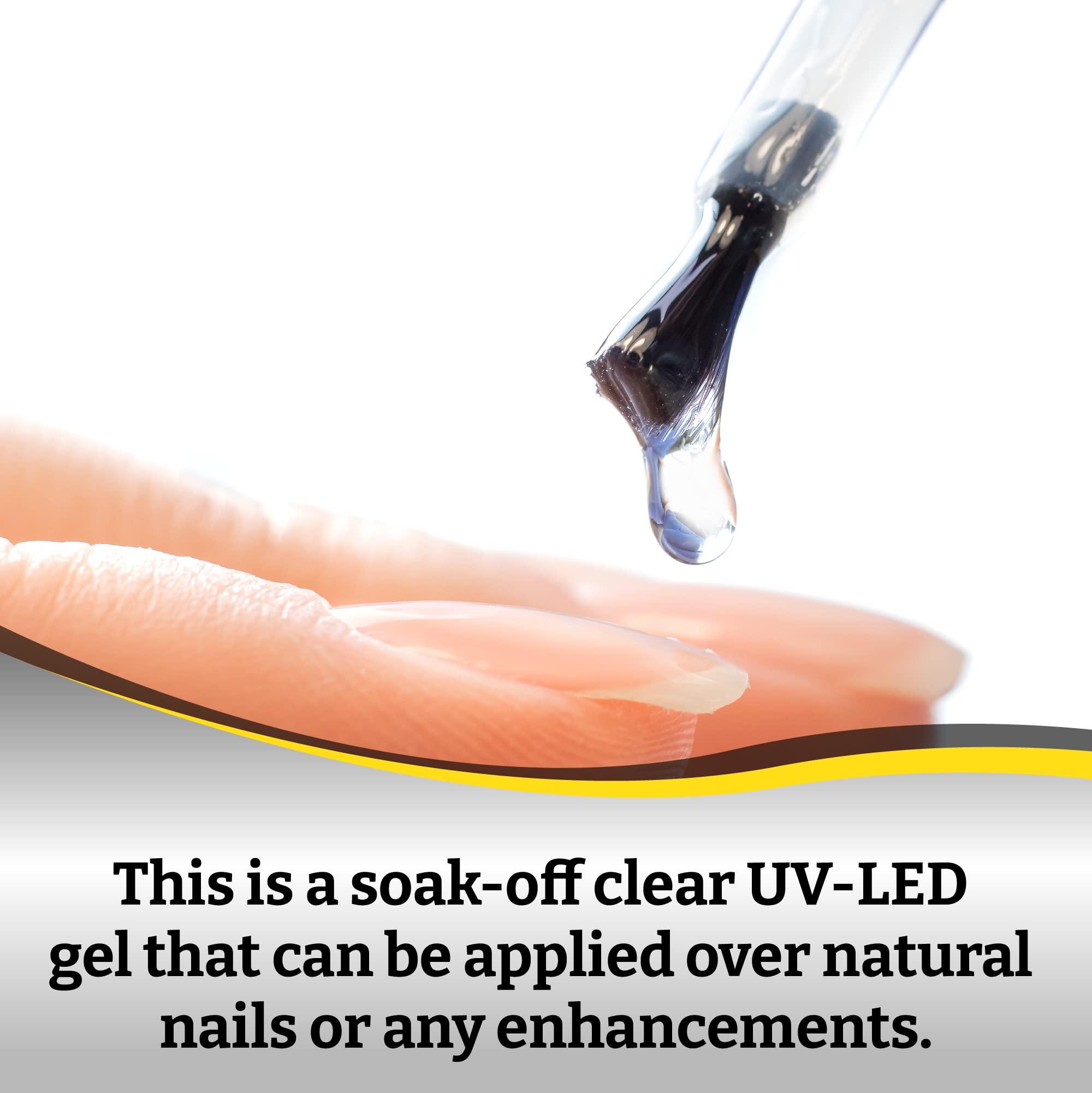 Mia Secret brillo transparente UV-LED, finaliza una manicura clara.