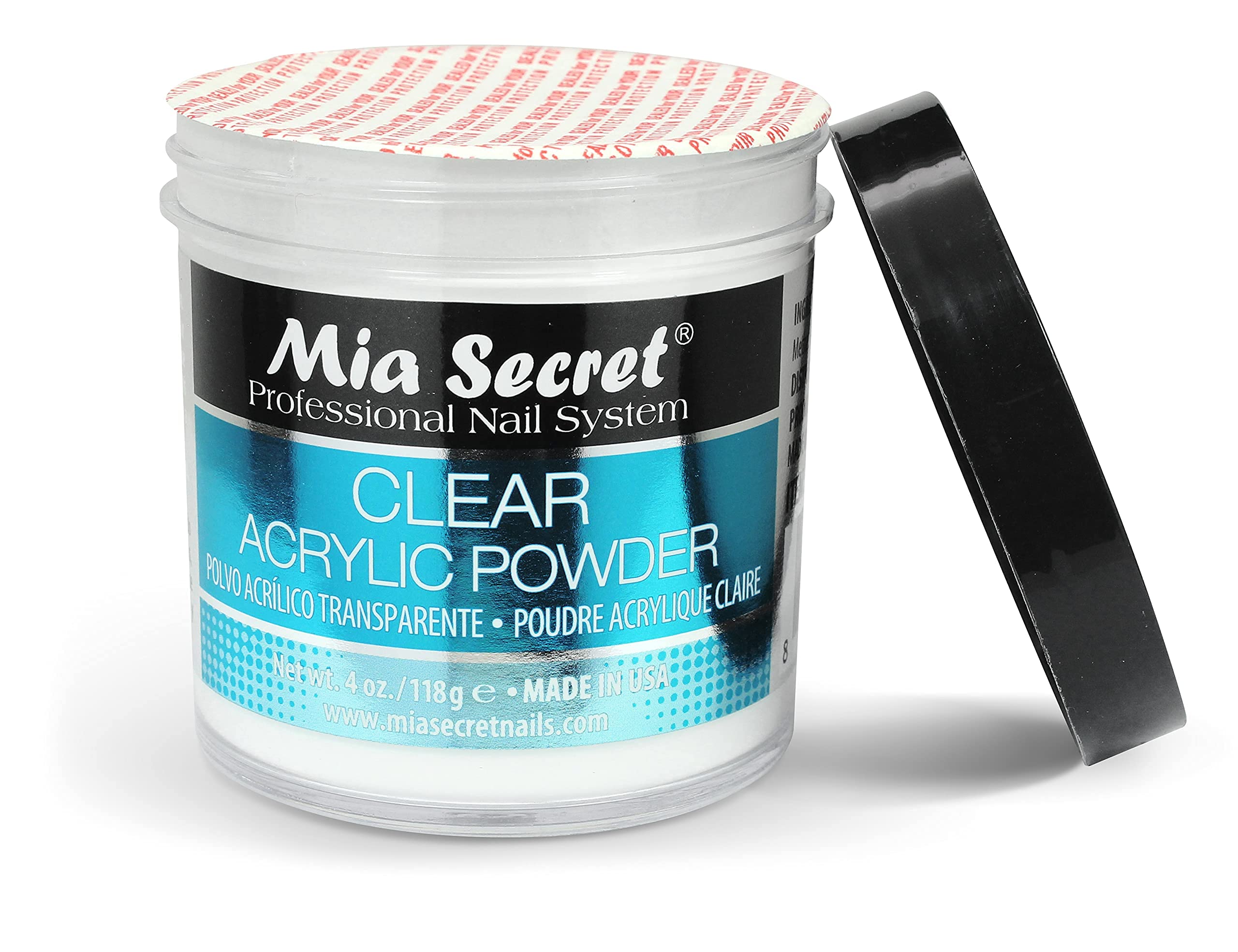 Mia Secret polvo acrílico transparente apto para mezclas con geles