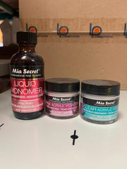 Mia Secret clear acrylic powder 1oz for crisp overlays.