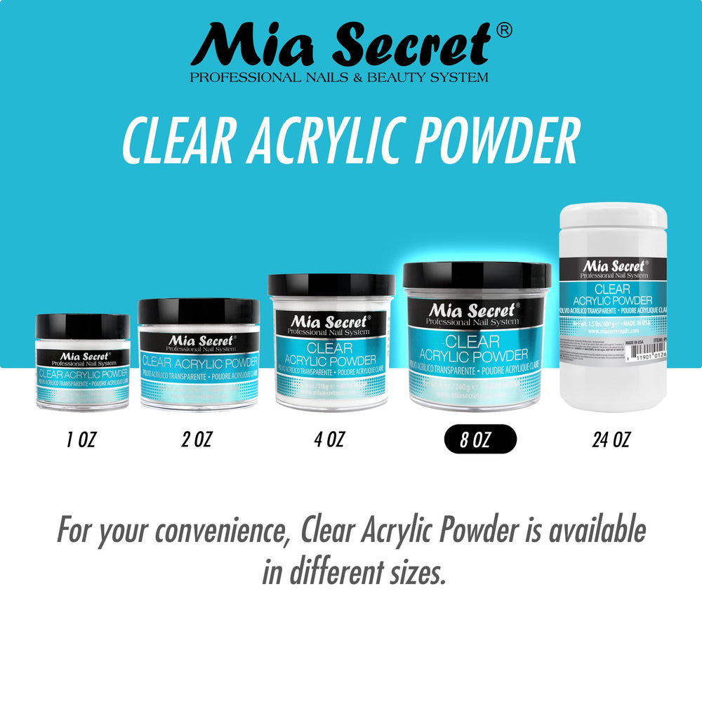 Mia Secret Clear Acrylic Powder setup and use for pros and home kits.