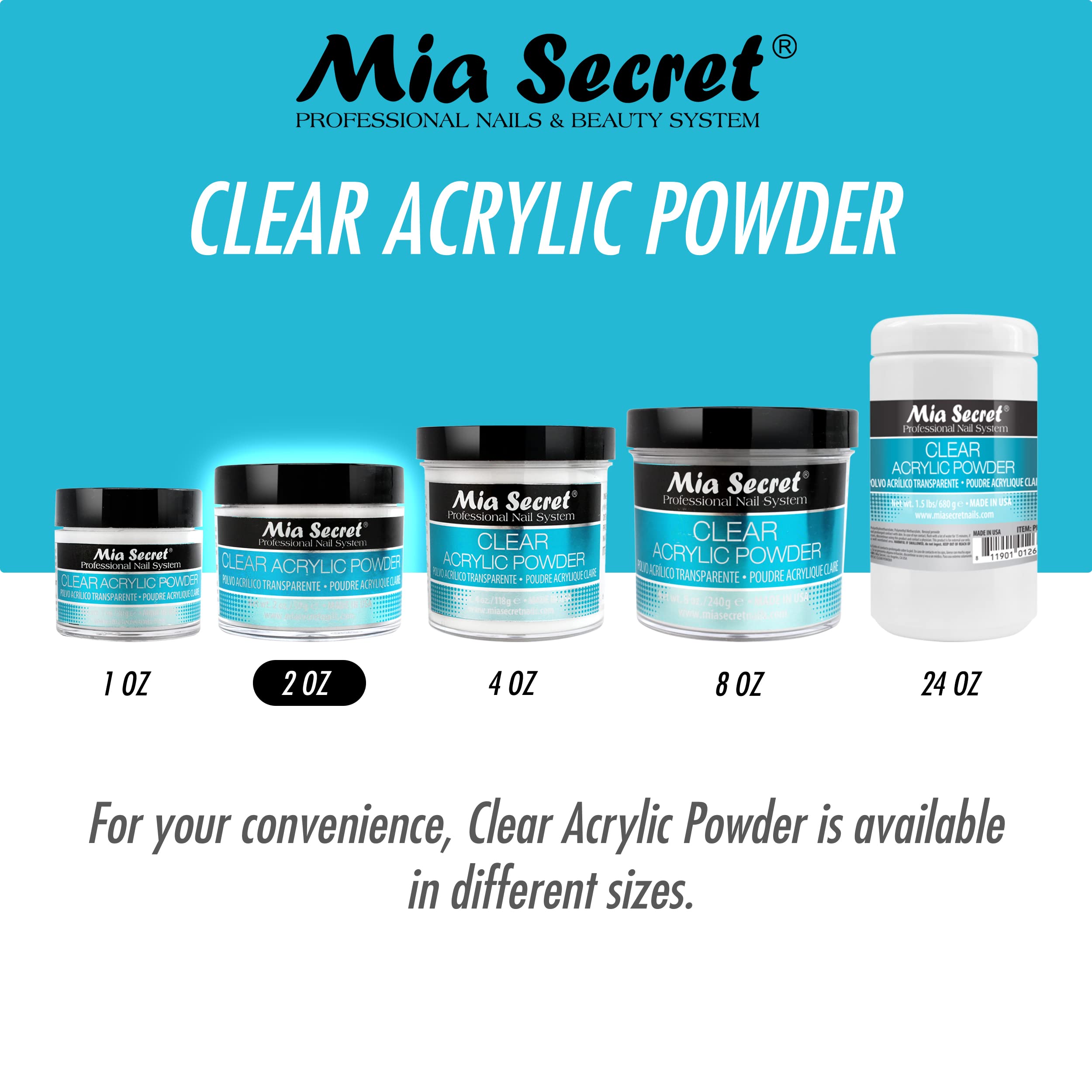 Mia Secret Clear Acrylic Powder offers salon-grade results at an affordable price.