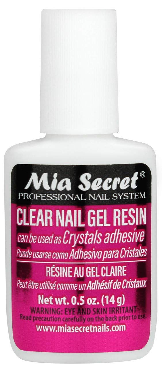 Mia Secret Clear Brush-On Gel Resin bottle closeup for precise gel application