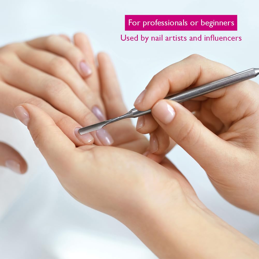 Spa-ready setup with Mia Secret Cuticle Softener remover label close-up.