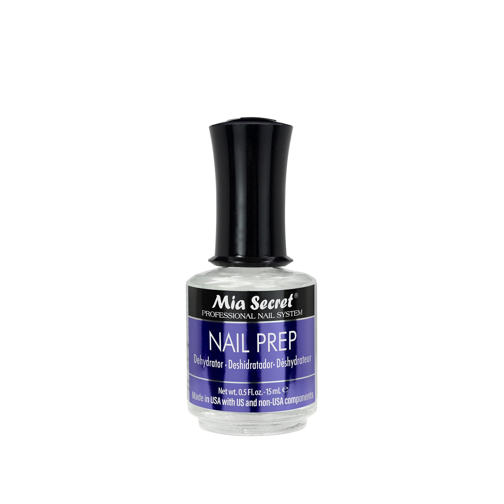 Mia Secret deshidratante para preparación de uñas sin ácido, base estable para adhesión.