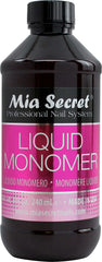 Brand Mia Secret liquid monomer 8oz bottle for professional acrylic nail applications