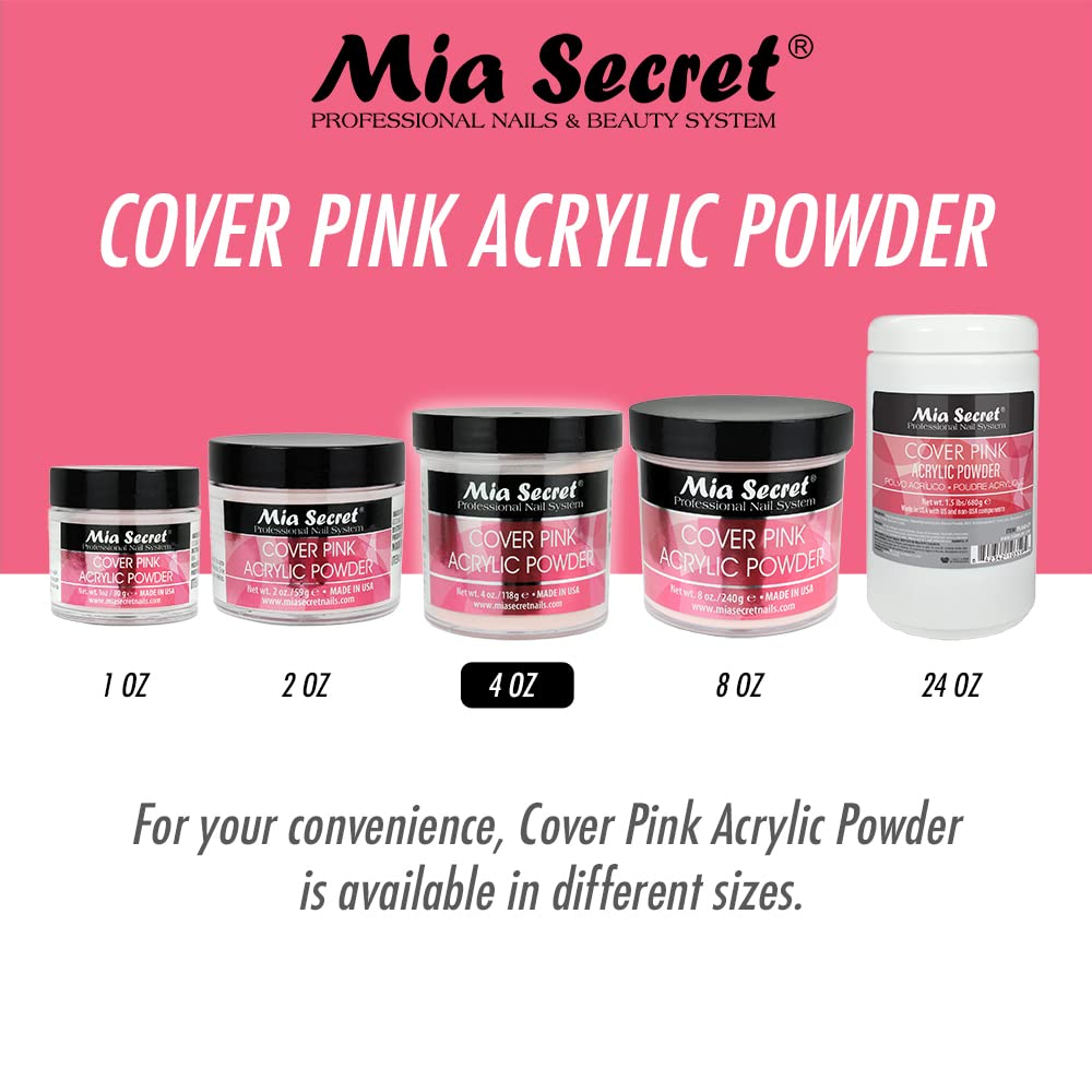 Mia Secret Nails cover pink cap, compact packaging for travel use