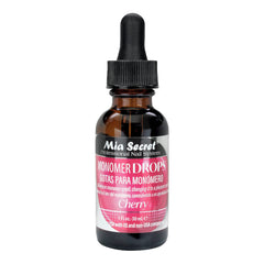 Mia Secret neutralizador de olor para monómero, aroma cereza, frasco de 1 onza.
