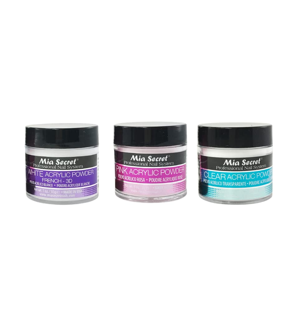 Mia Secret pink acrylic powder for nails delivering vibrant tone and smooth application