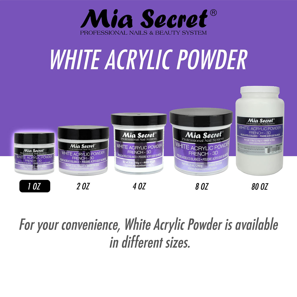 Textura ideal de Mia Secret para adherencia estable en uñas acrílicas.