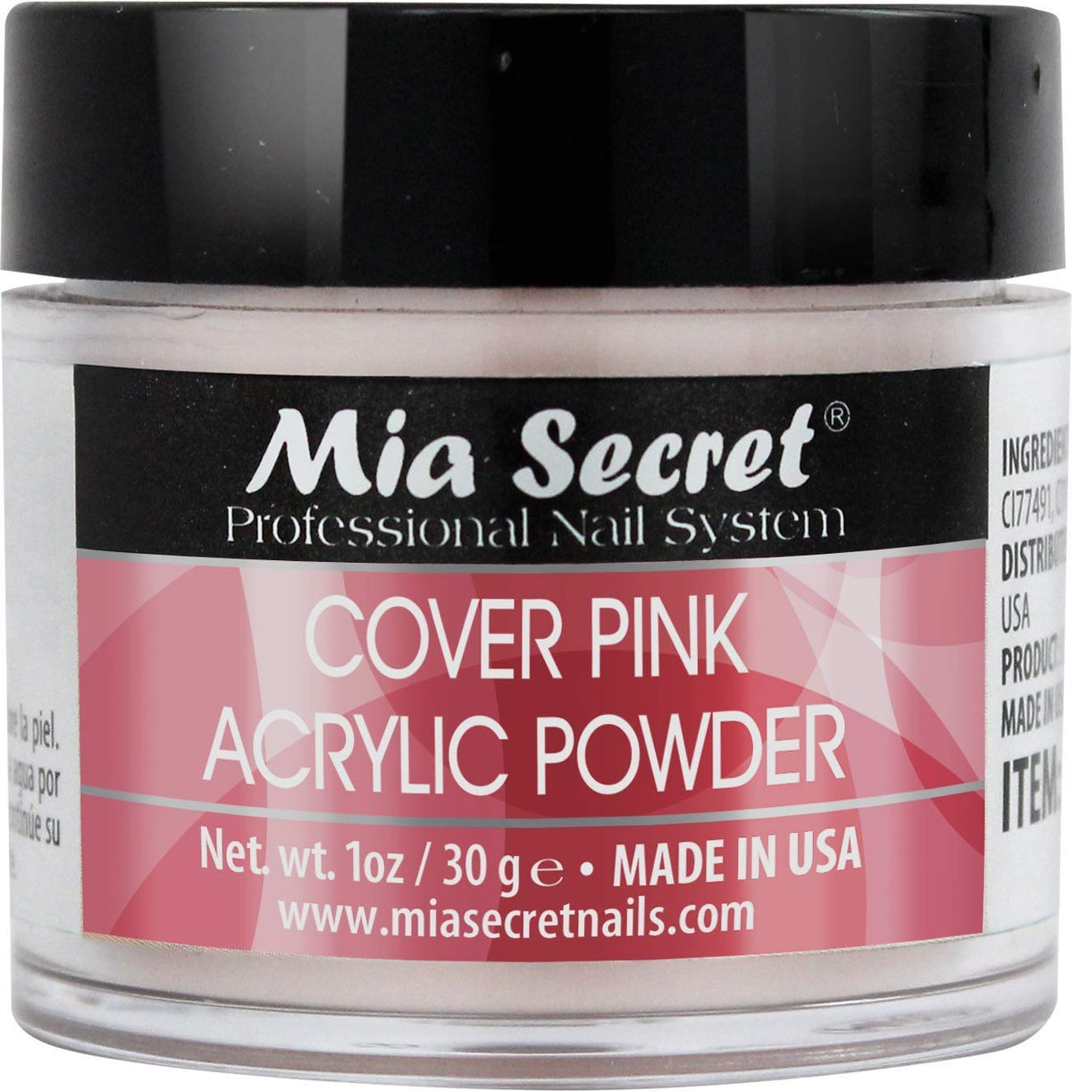 Mia Secret uña rosa cobertura, mejora adherencia y aporta acabado natural de larga duración.