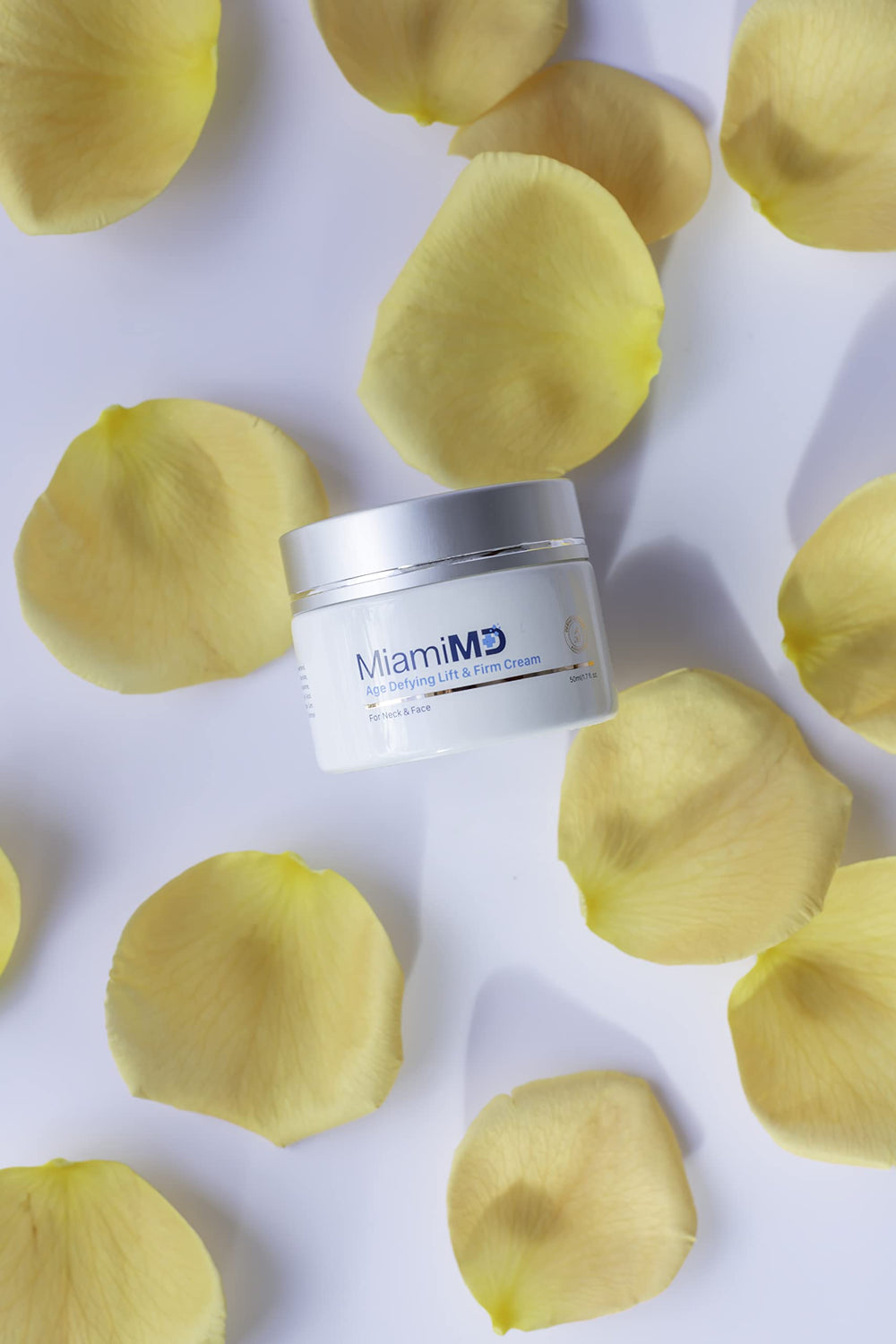 Daily-use MiamiMD Age-Defying Lift & Firm Cream supports hydration and firming routine.