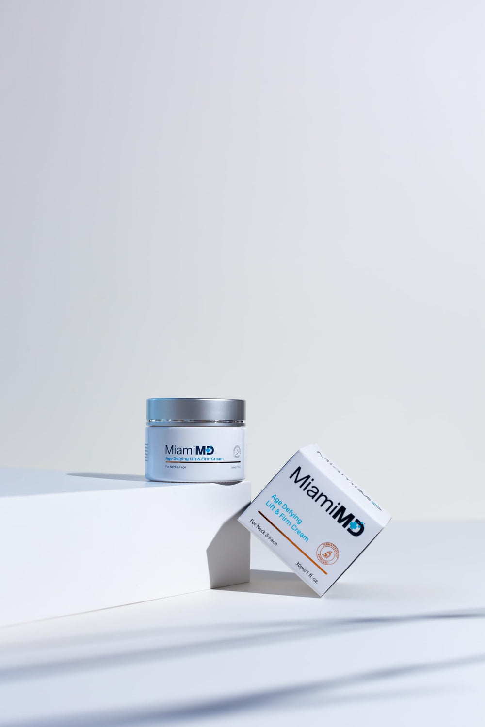 Neck area where MiamiMD Lift & Firm Cream is applied for contour support.