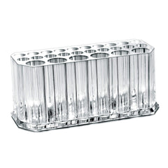 Miaowater clear acrylic organizer shows eyeliner and lip liner slots for easy access