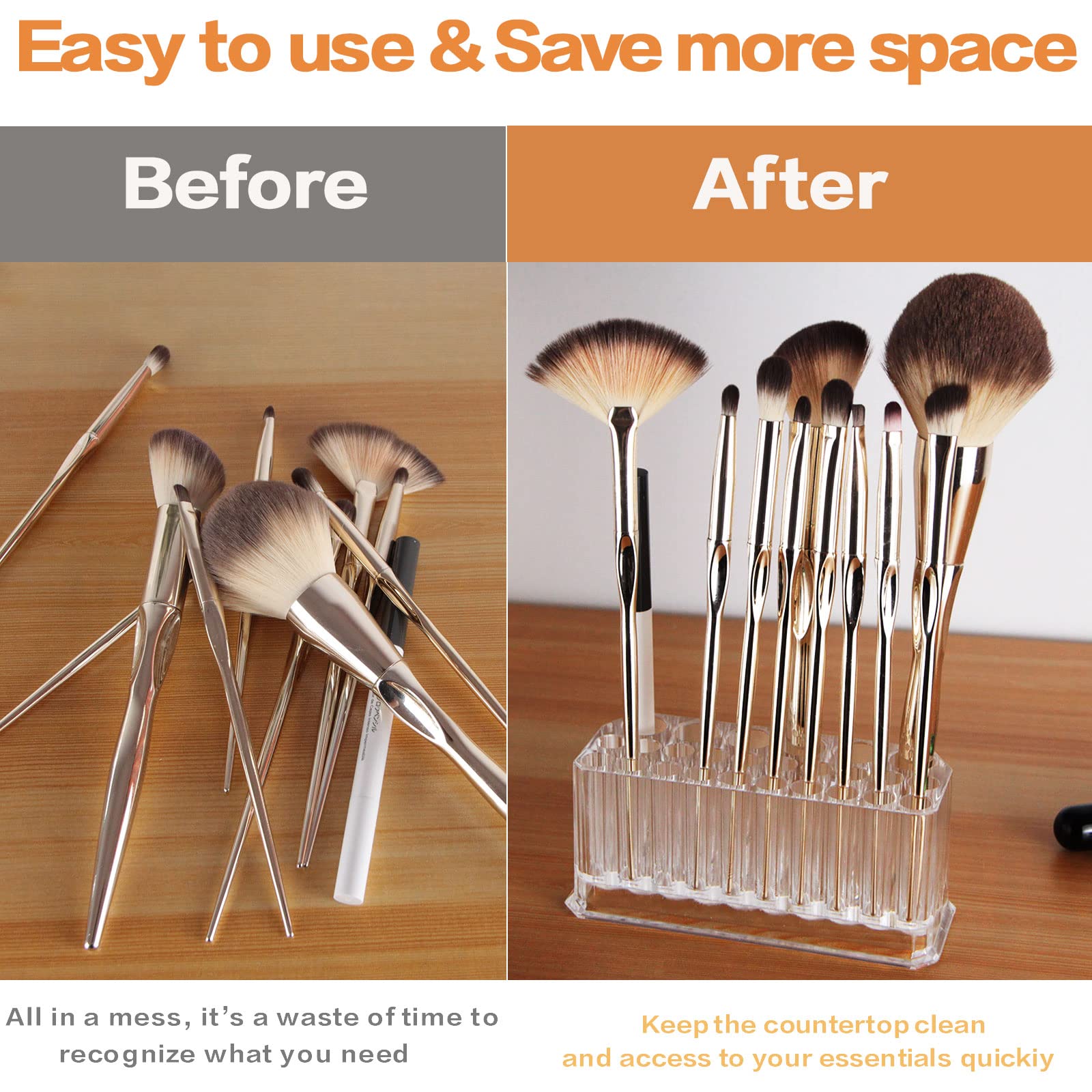 Miaowater 26-slot storage ideal for professional makeup kits and on-set use