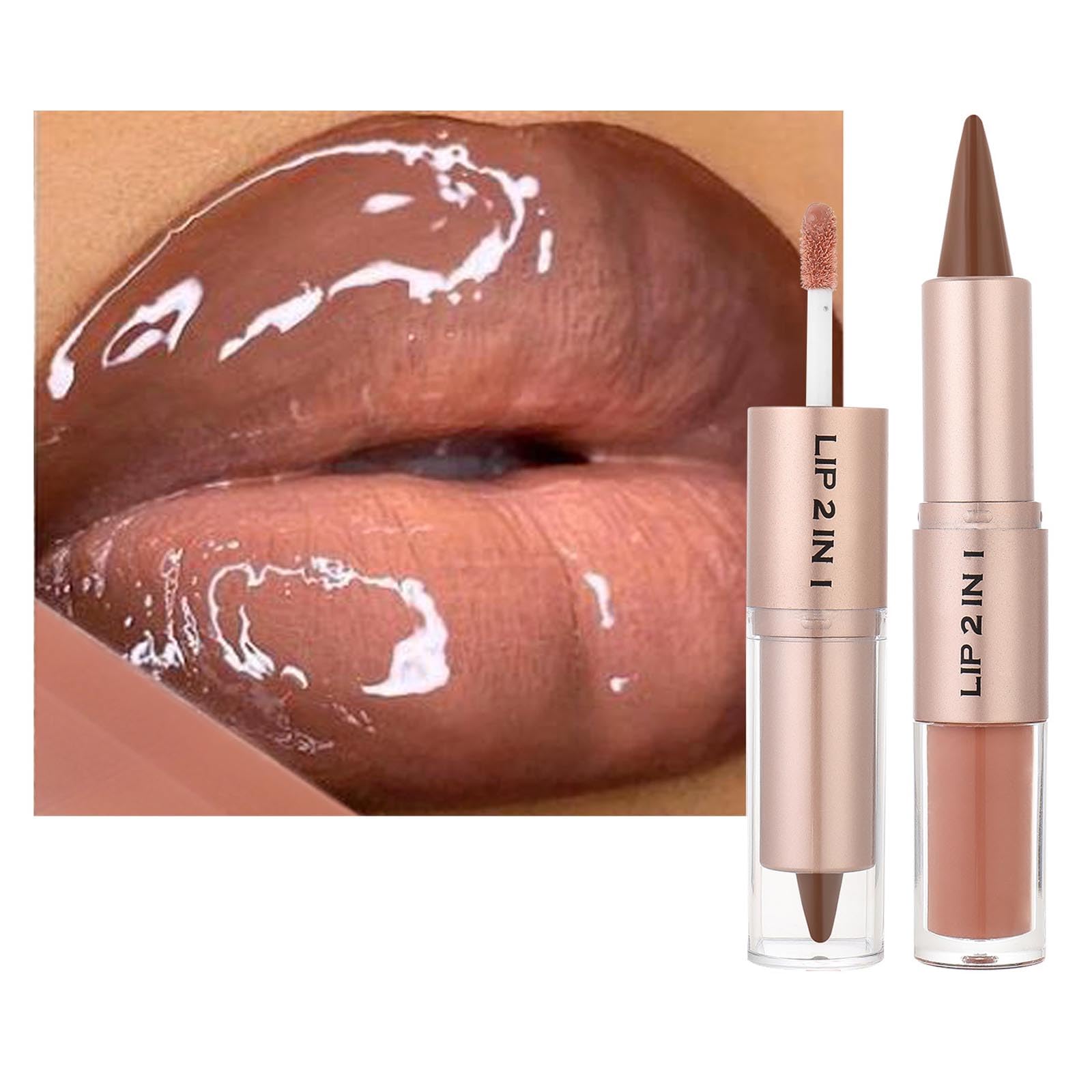 MiaSarah lip liner gloss set dual-ended for precise outlining and all-day color.