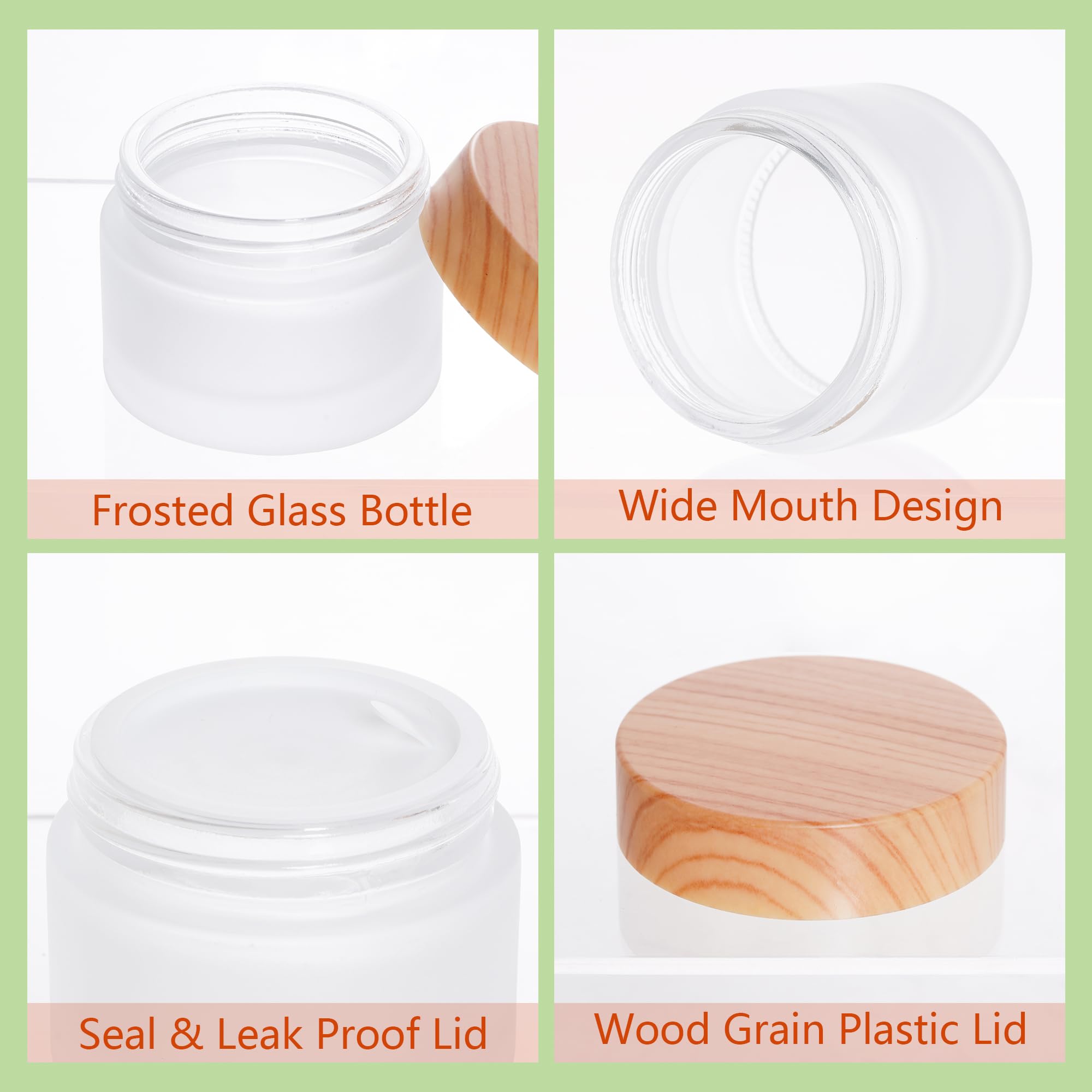 Miayon 30ml glass jar with lid, lightweight travel companion.