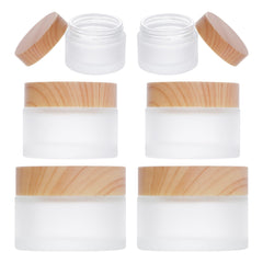 Miayon 50ml glass jar with lid, clear frosted finish for travel-friendly storage.