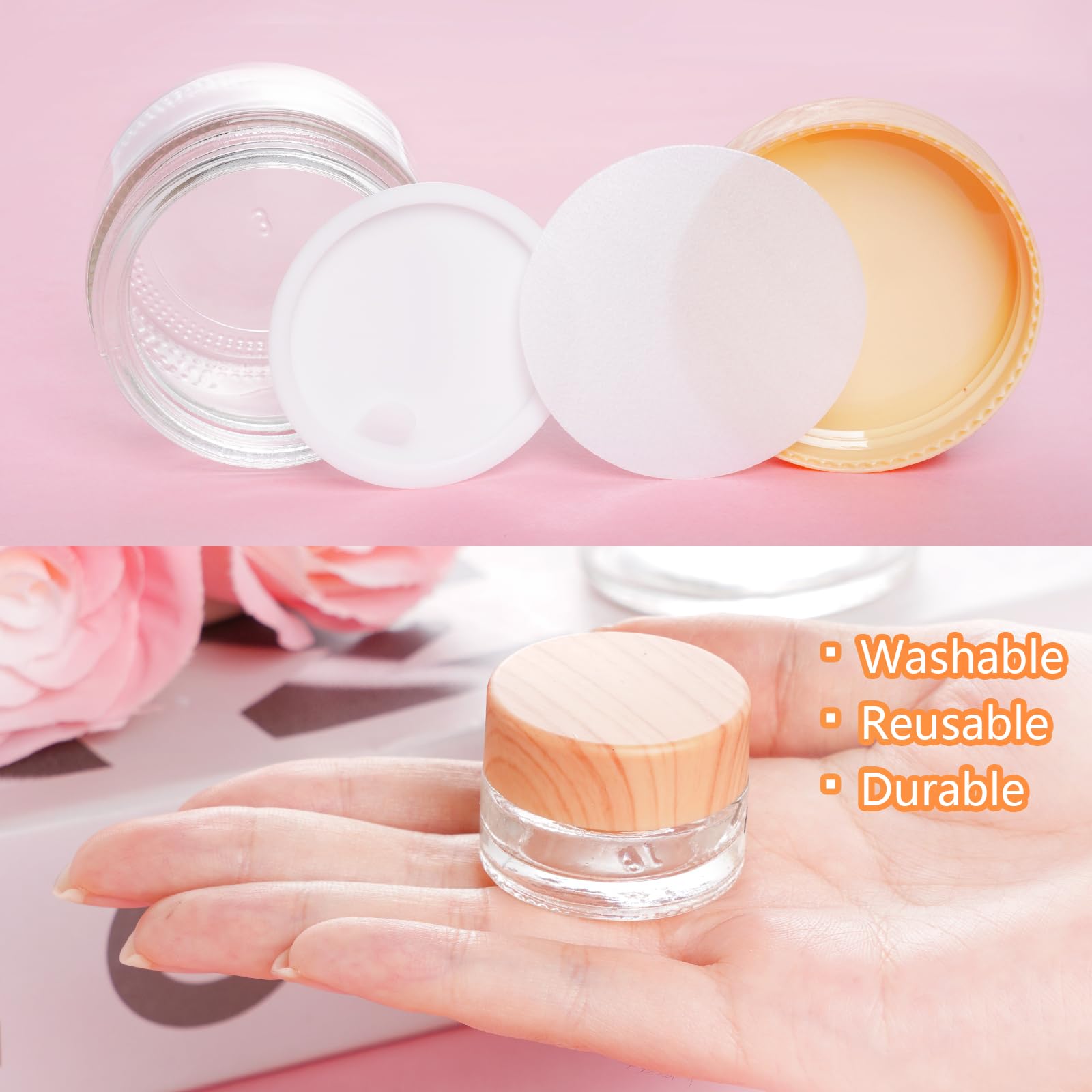 Miayon small cream jars show contents clearly while staying portable