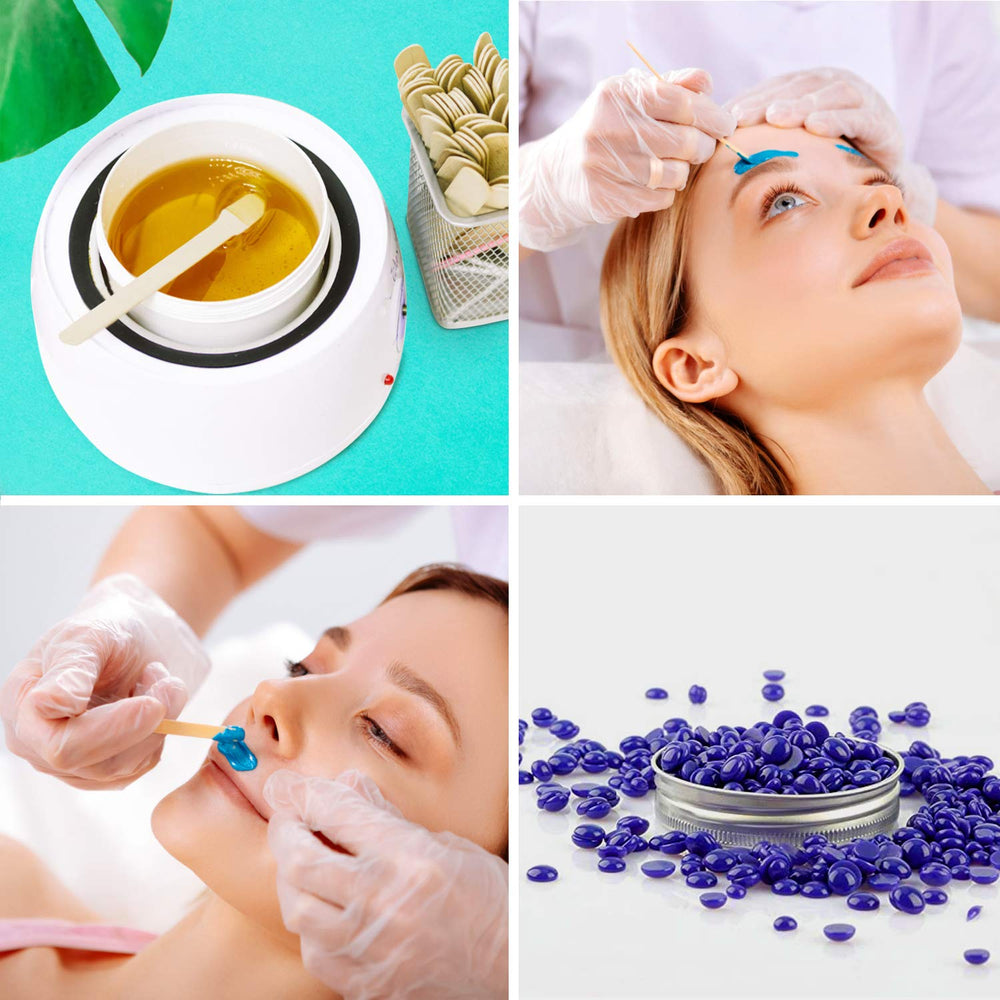Mibly wooden wax sticks for lip area with precise placement.