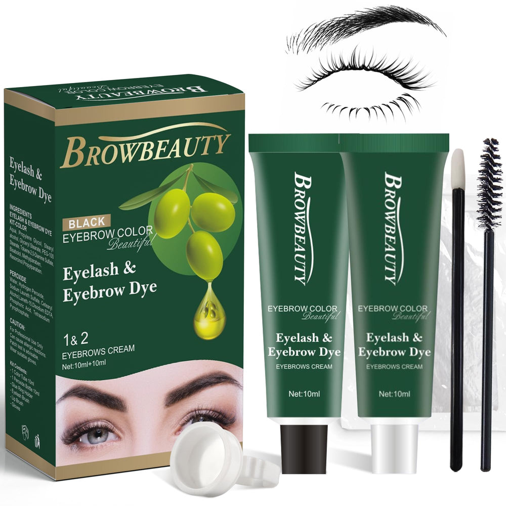 MIBYLEN kit color cejas pestanas con aceite de oliva para color natural duradero