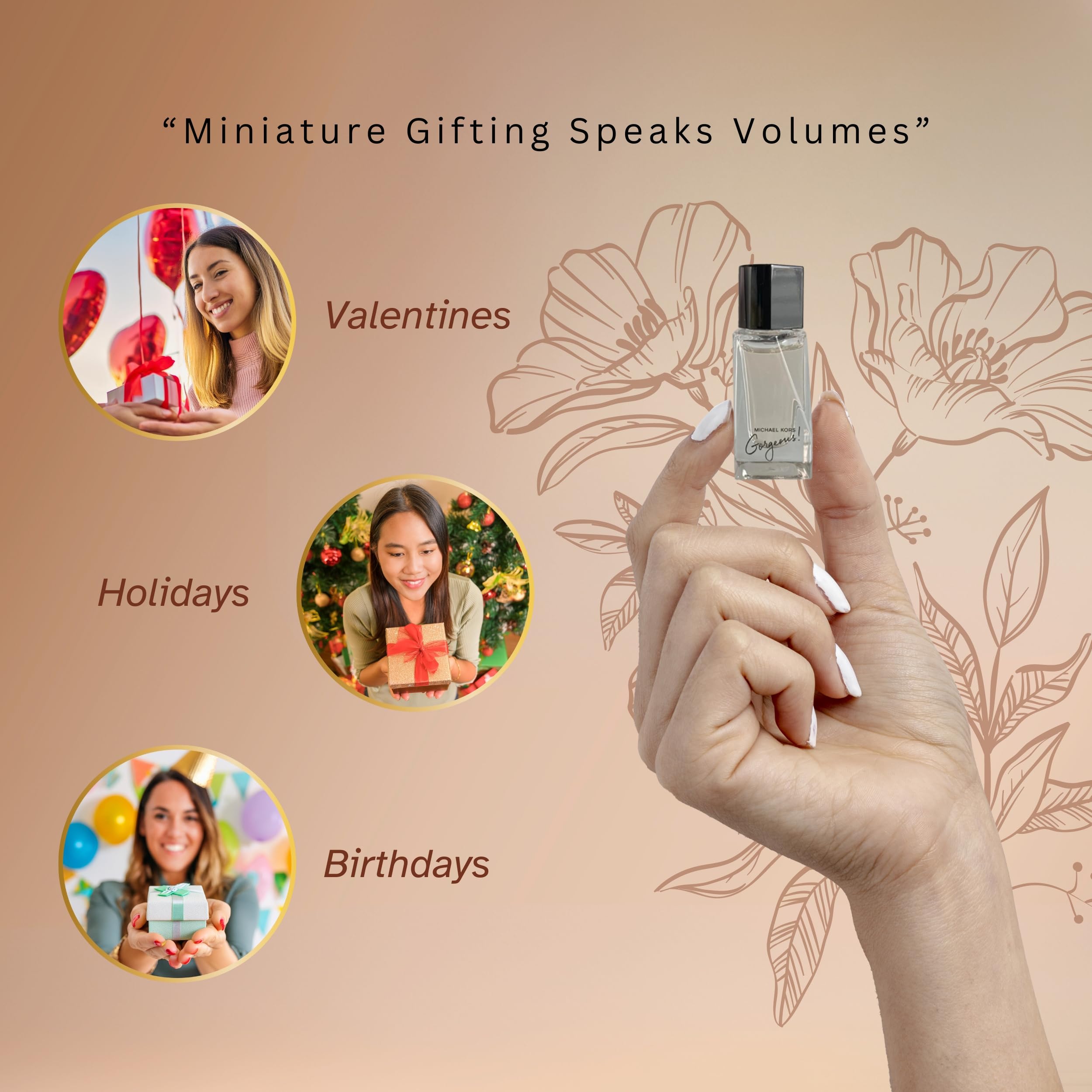 Designer fragrance sampler card for Michael Kors Gorgeous to explore the scent