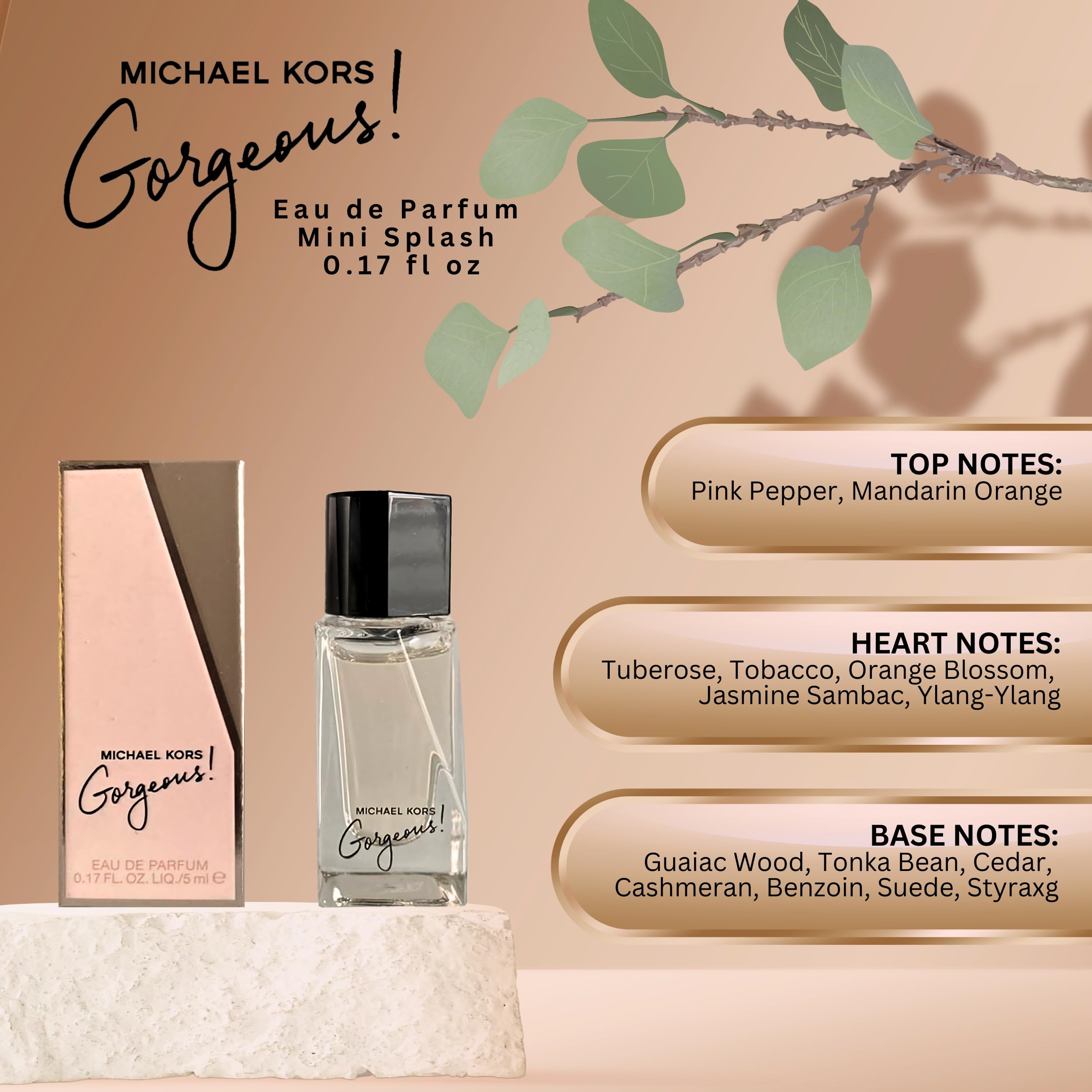 Close-up of the sprayer cap on Michael Kors Gorgeous for mess-free application