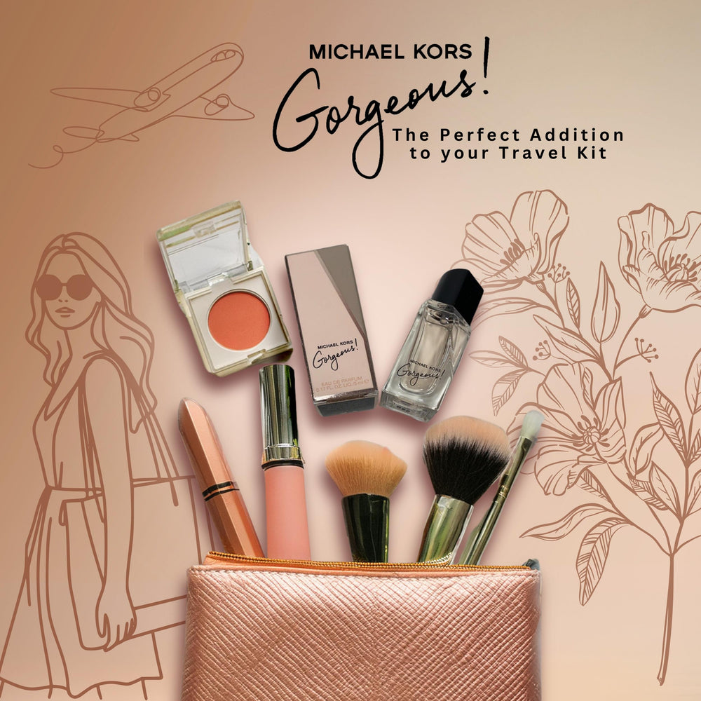 Travel-size Michael Kors Gorgeous packaging ideal for handbags and trips