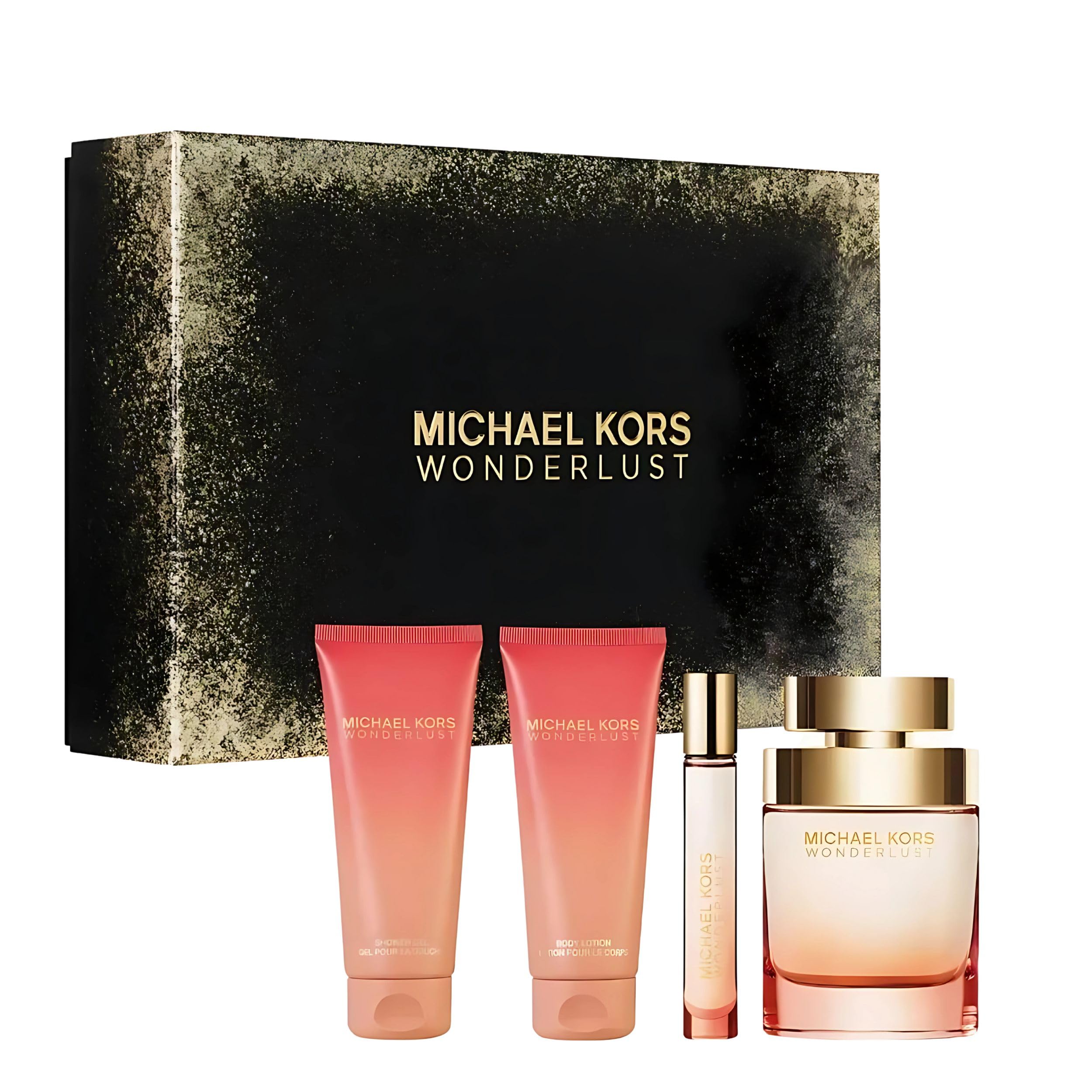 Michael Kors Wonderlust gift set box showing elegant packaging for gifting