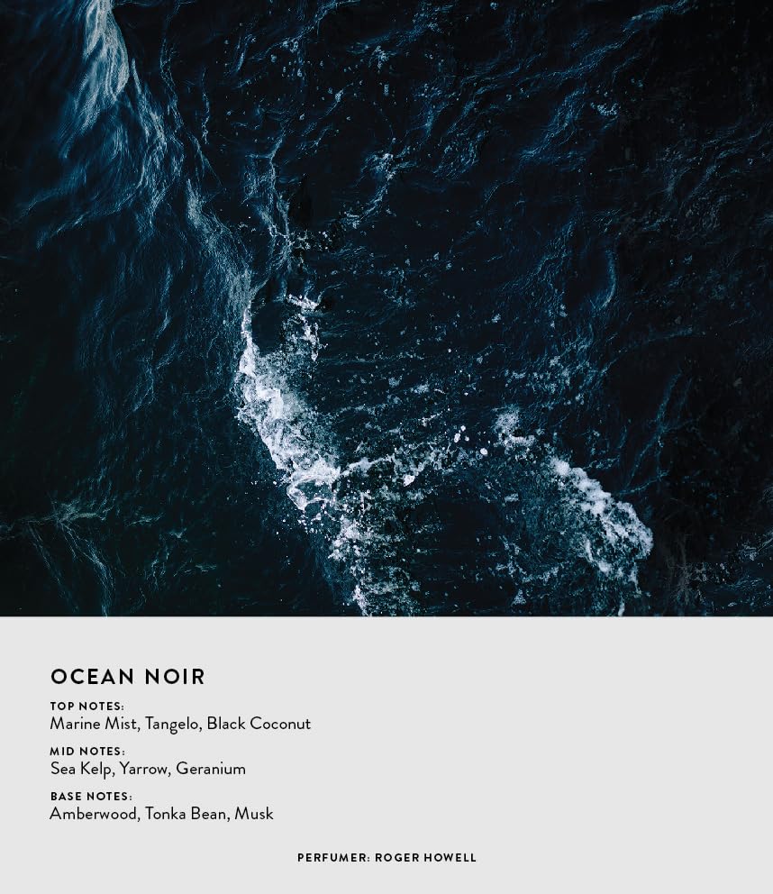 Michael Malul Ocean Noir amber-hued liquid; hints at warm, lingering sillage.