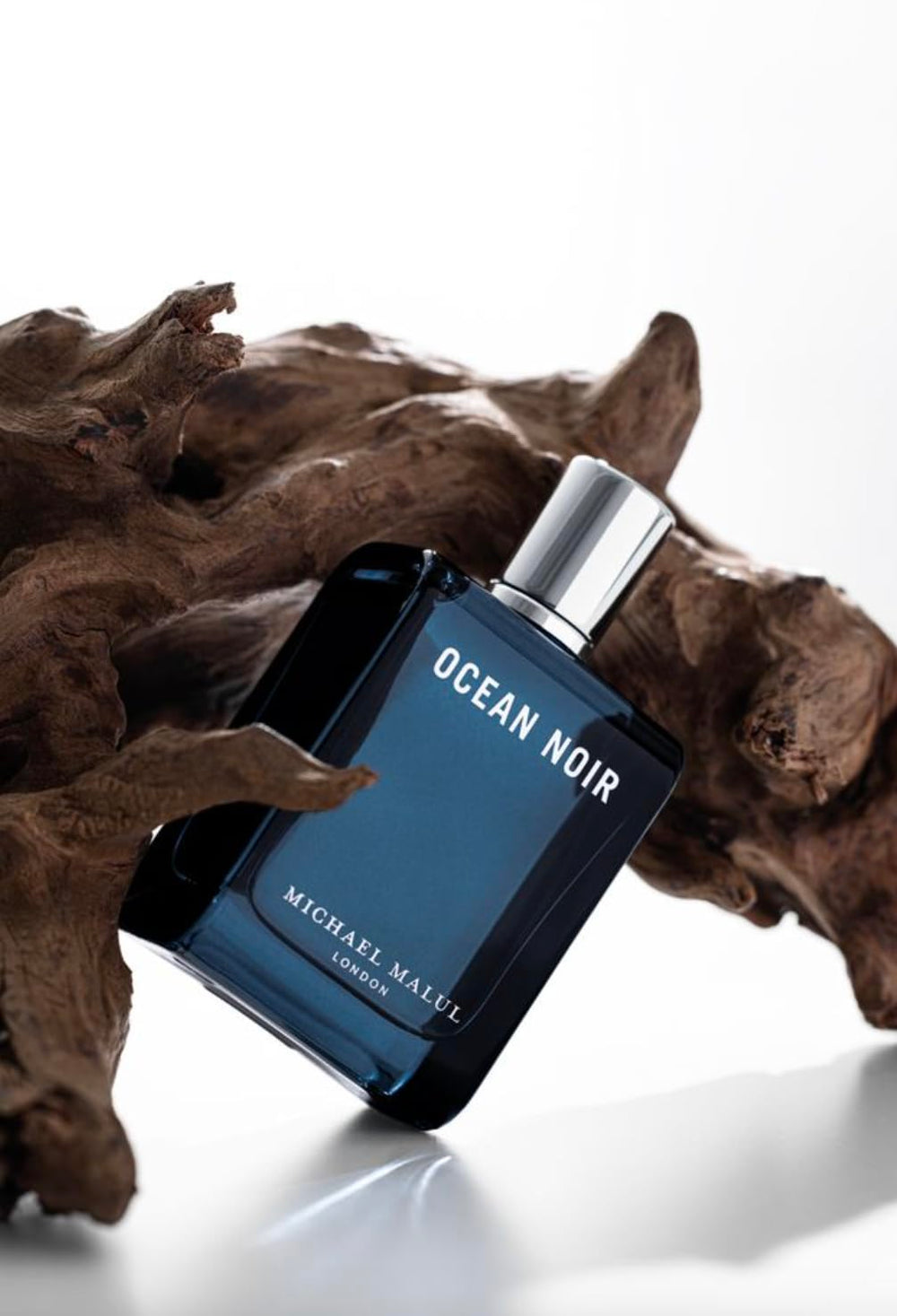 Michael Malul Ocean Noir close-up top; highlights marine-inspired notes.