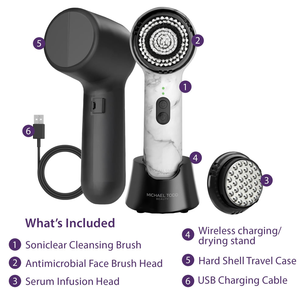Michael Todd Soniclear Allure antimicrobial bristles maintain hygienic freshness.